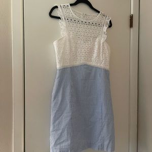 Lilly Pulitzer Seer Sucker eyelet dress size 12